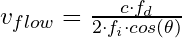 Flow velocity equation